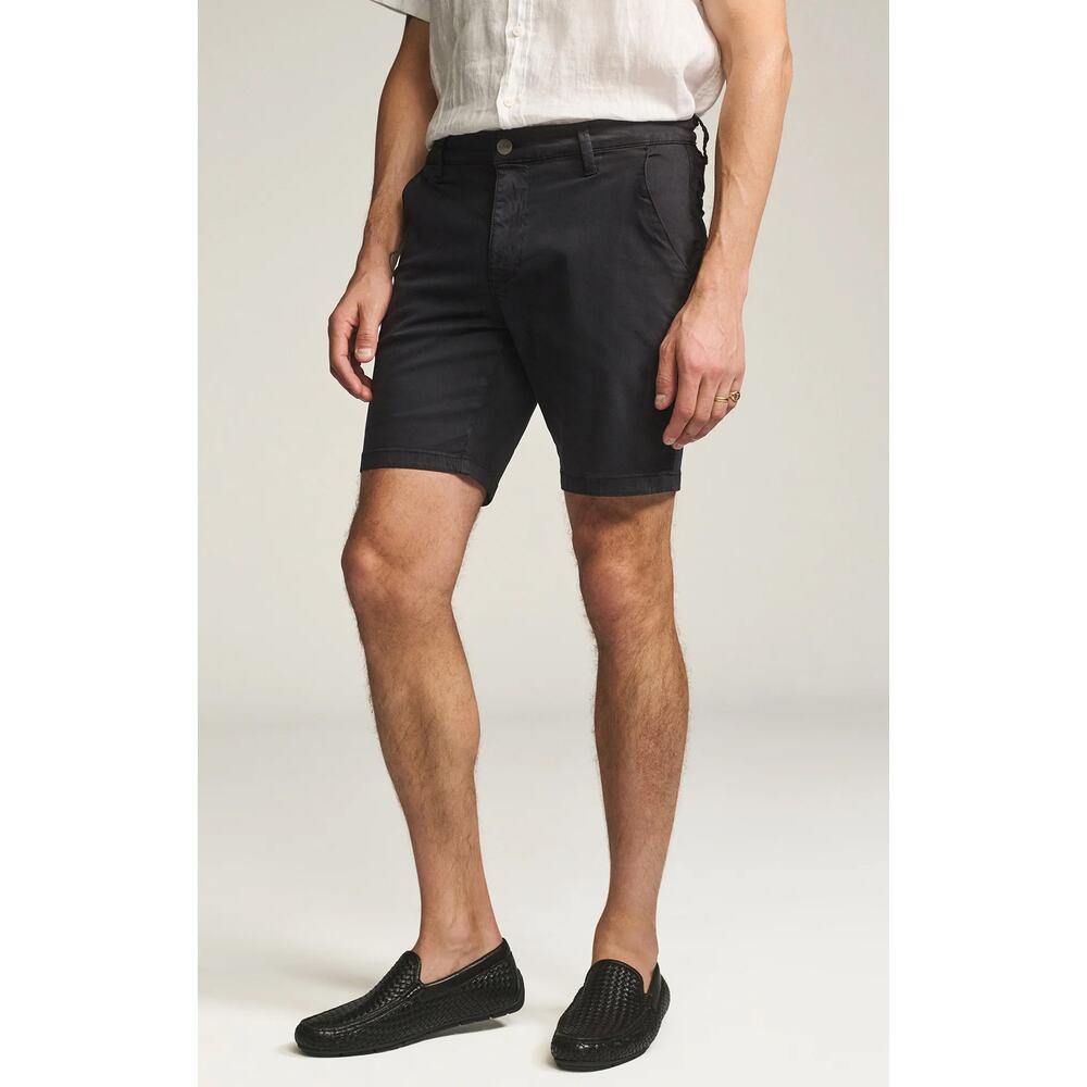 34 Heritage Mens Black Arizona Chino Shorts High Rise Slim Fit Cotton Stretch 33